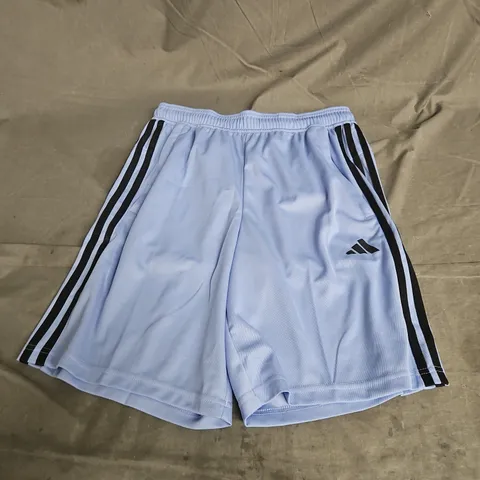 ADIDAS TRAINING PIQUE SHORTS IN BLUE/BLACK SIZE S
