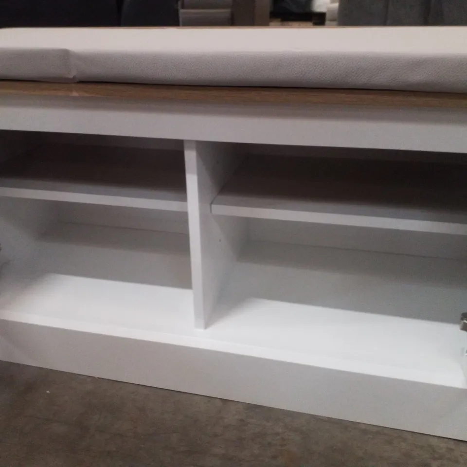 SUFY ANNAKAY SHOE STORAGE BENCH - WHITE