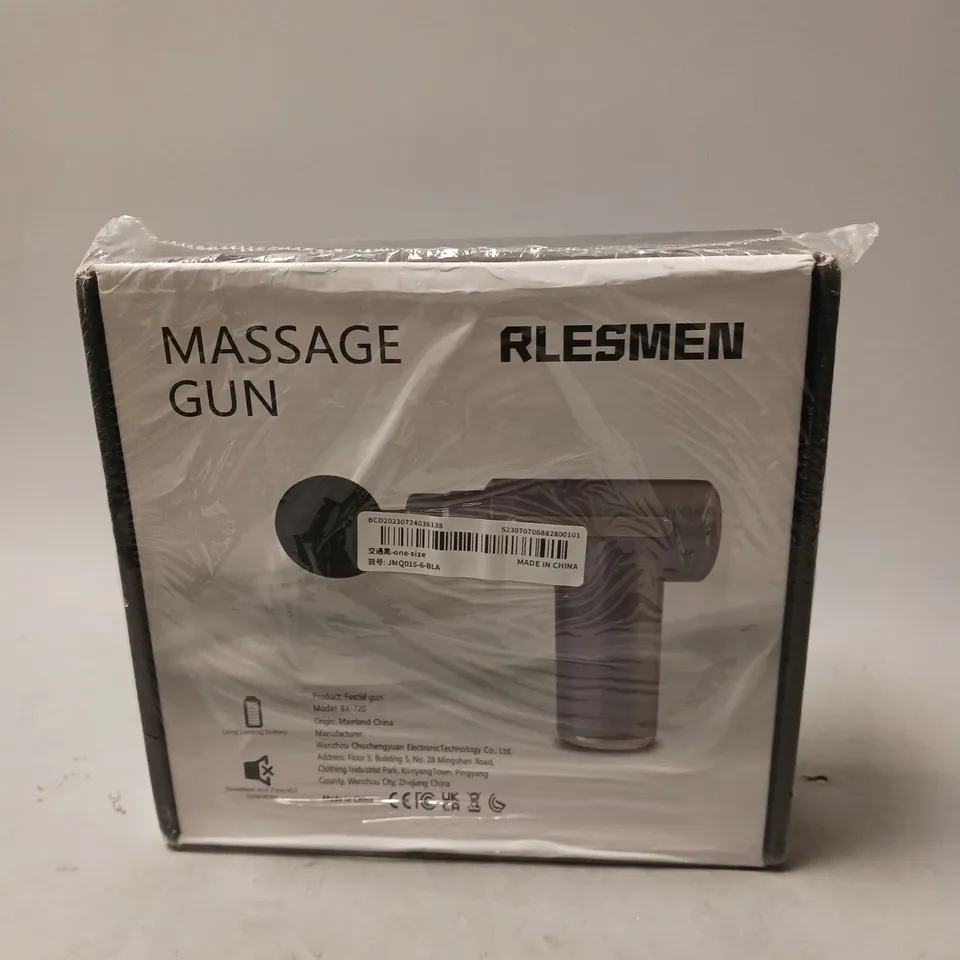 BOXED AND SEALED RLESMEN MASSAGE GUN