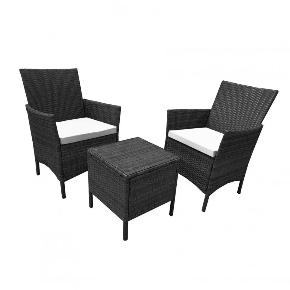 BOXED 3PC RATTAN SOFA SET 