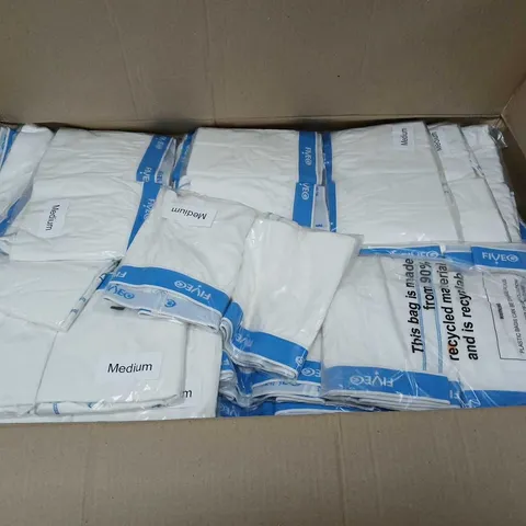 APPROXIMATELY 60 PACKS OF FIVEG MEDIUM WHITE TRUNKS - COLLECTION ONLY