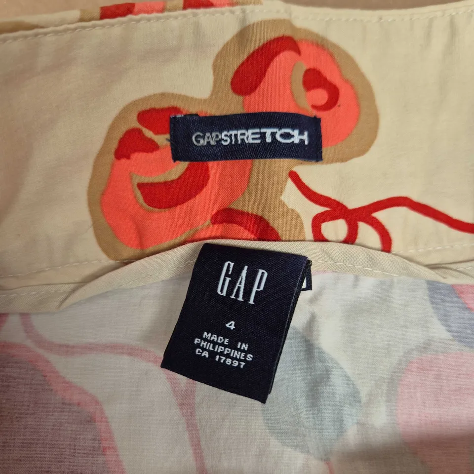 GAP STRETCH FLORAL PRINT DRESS, UK 8 (US 4) – MADE IN PHILIPPINES