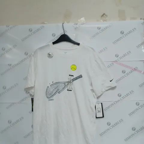 NIKE WHITE TENNIS T-SHIRT MEDIUM 