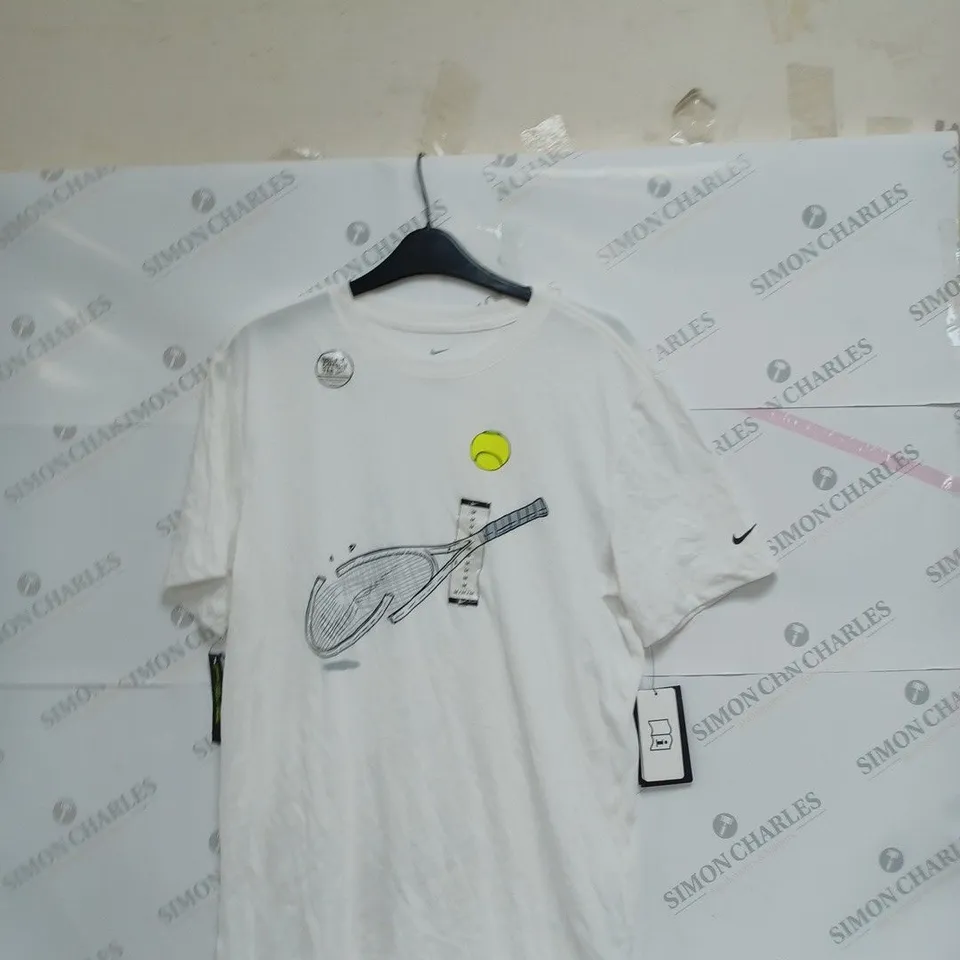 NIKE WHITE TENNIS T-SHIRT MEDIUM 