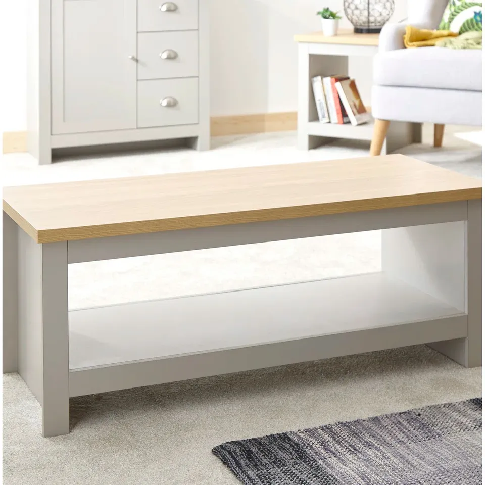 BOXED LORETTA COFFEE TABLE - CREAM (1 BOX)