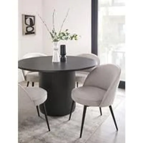 BOXED CARINA ROUND DINING TABLE & 4 CHAIRS (4 BOXES)