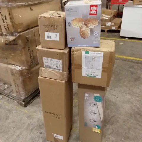 PALLET TO CONTAIN A LARGE QUANTITY OF DESIGNER HOME LIGHTING GOODS AND PRODUCTS 