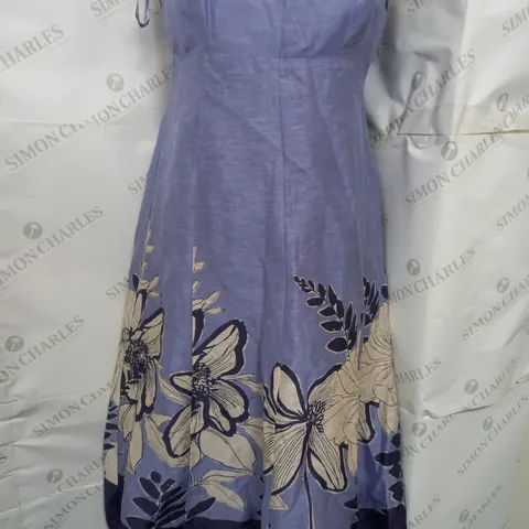 MONSOON PURPLE FLORAL DRESS - UK 10