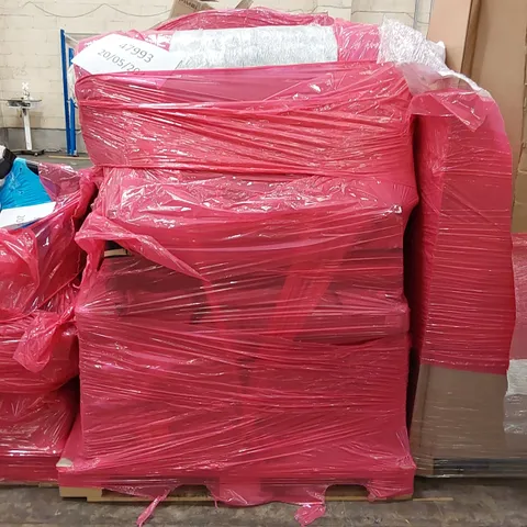 PALLET OF ASSORTED ITEMS INCLUDING: MATTRESS, FUSION PU NON STORAGE 3' SINGLE BED IN WHITE, SIDE TABLE