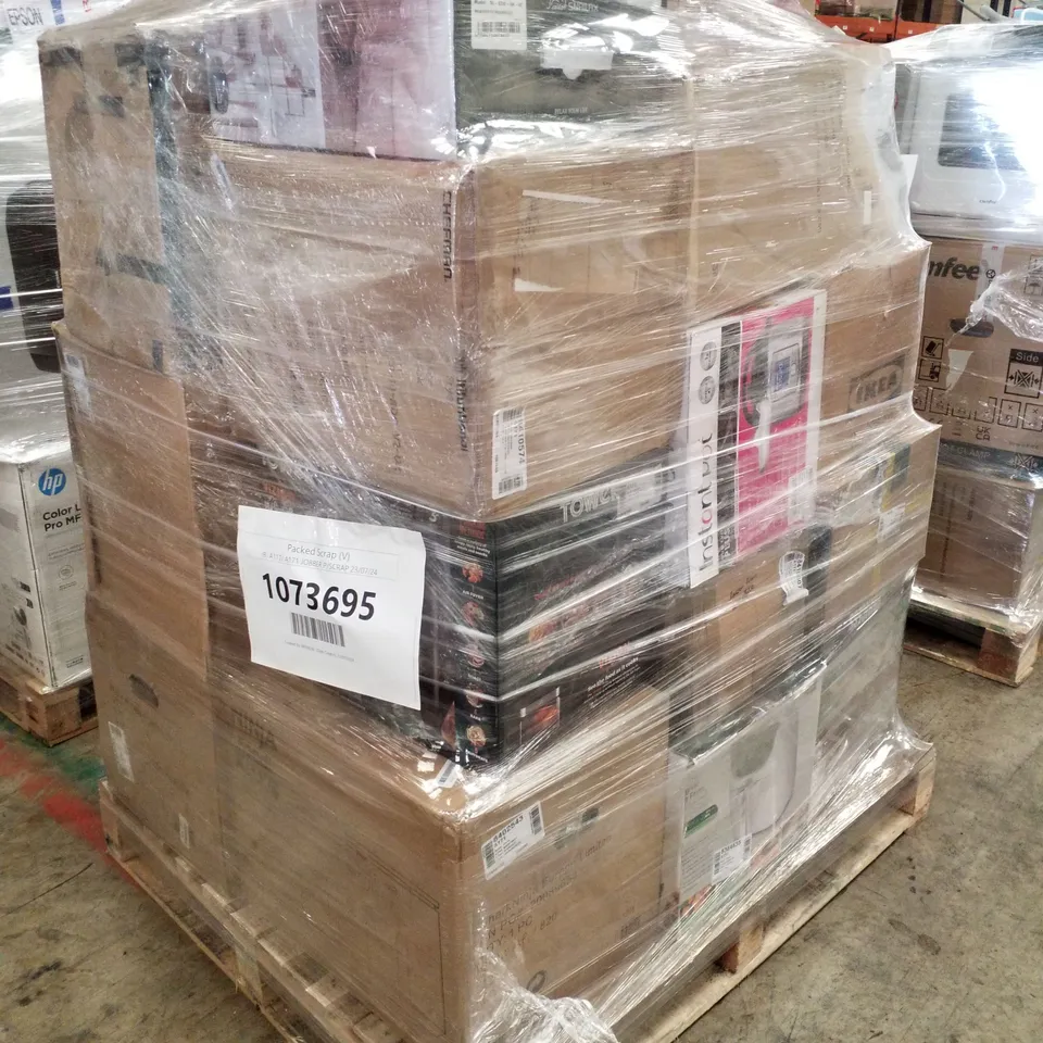 PALLET OF APPROXIMATELY 21 UNPROCESSED RAW RETURN HOUSEHOLD AND ELECTRICAL GOODS TO INCLUDE;