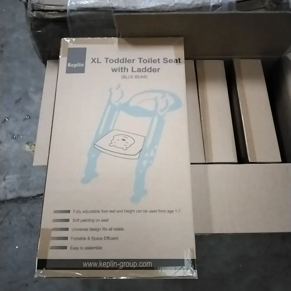 BOXED X6 KEPLIN XL TOILET STEP LADDER - BLUE BEAR 