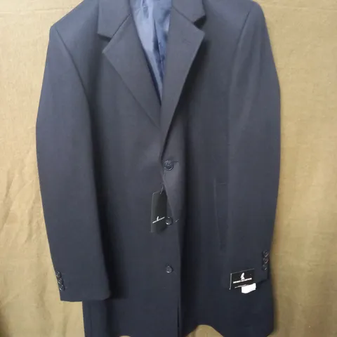 BRAND NEW MOSES KUSHNER 100% WOOL BUTTON FRONT COAT IN BLACK - 2XL