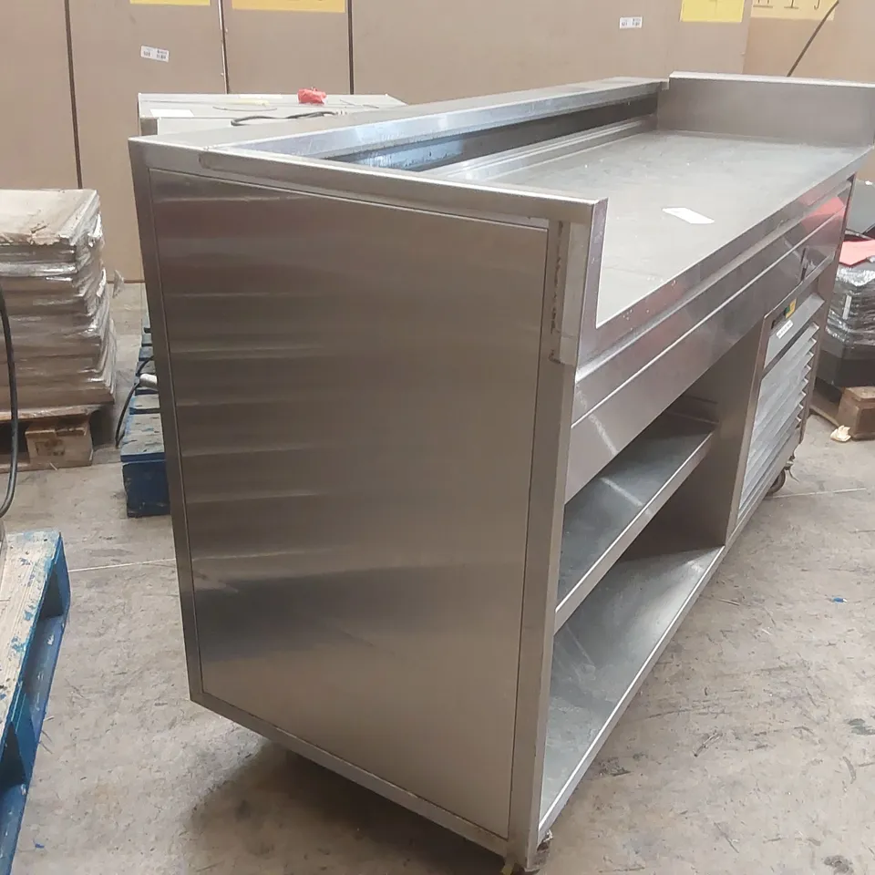 COMMERCIAL TEMPERATURE CONTROLLED FOOD CABINET WITH PREP COUNTER