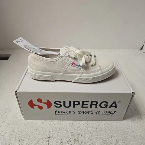 SUPERGA 2750 COTU CLASSIC WHITE CANVAS SNEAKERS – UK 3.5
