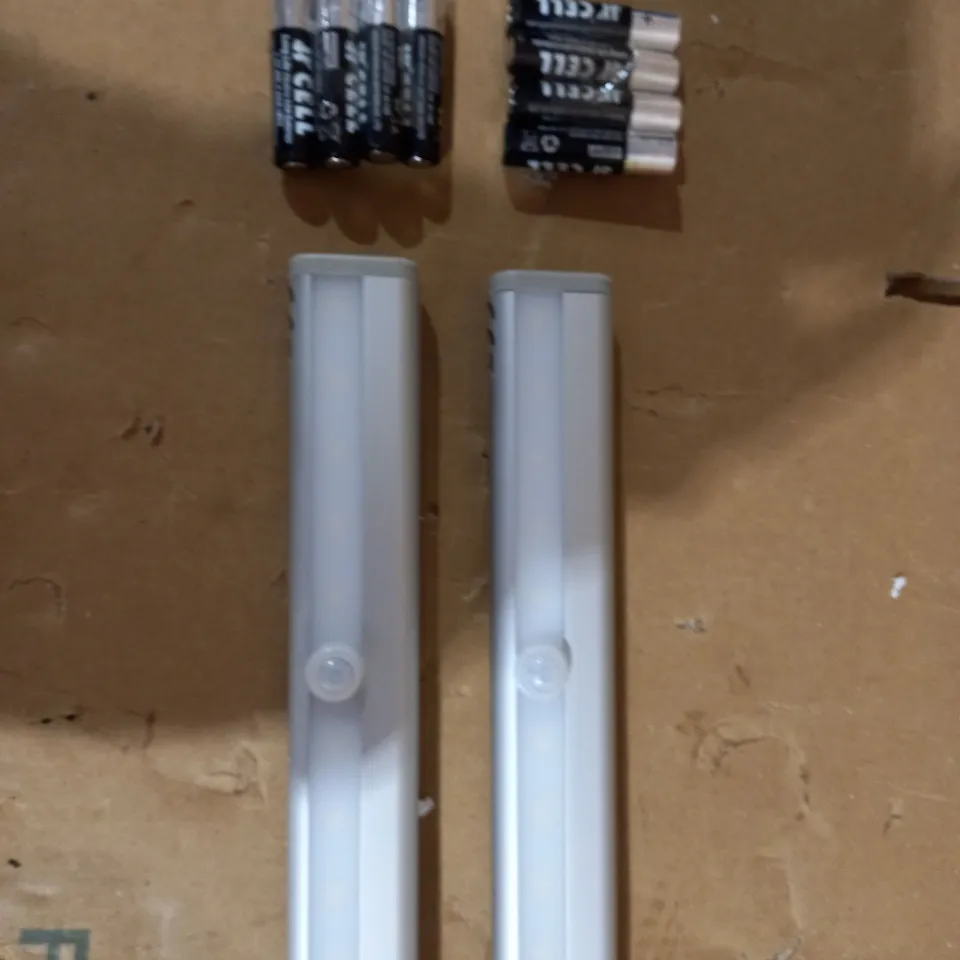 SFIXX SET OF 2 BRUSHED ALUMINIUM PIR MOTION SENSOR LIGHTS