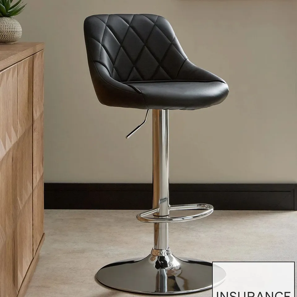 THE VERY COLLECTION DIAMOND STITCH FAUX LEATHER BAR STOOL - FSC® CERTIFIED