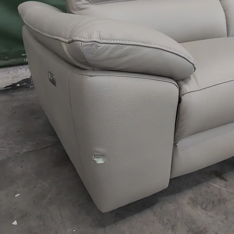 DESIGNER PAVILION 3 SEATER SOFT LEATHER ELECTRIC RECLINING SOFA