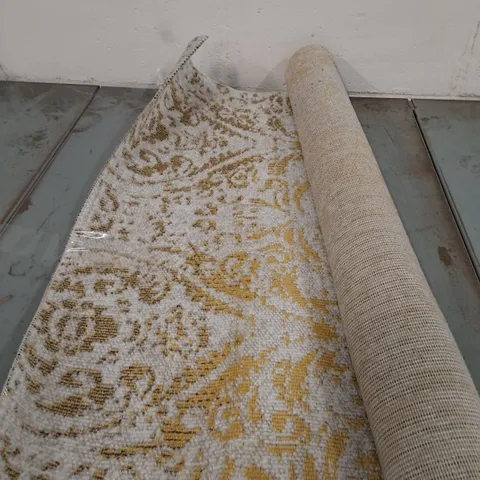 BRAND NEW PACO HOME YELLOW ARTINO RUG SIZE 80CM X 150CM