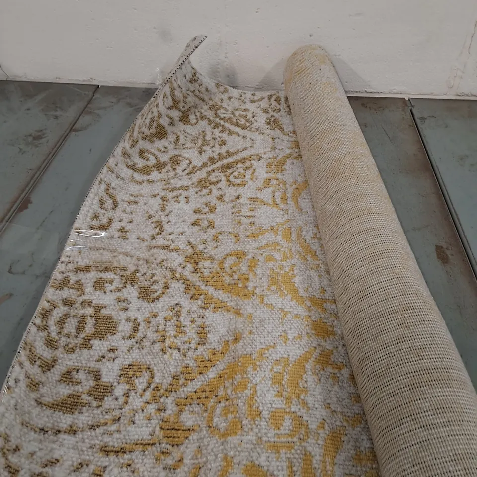 BRAND NEW PACO HOME YELLOW ARTINO RUG SIZE 80CM X 150CM 