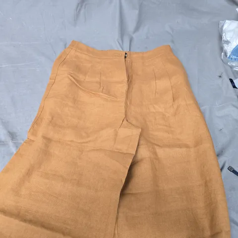 BODEN WOMENS LINEN PANTS IN BROWN - 10L