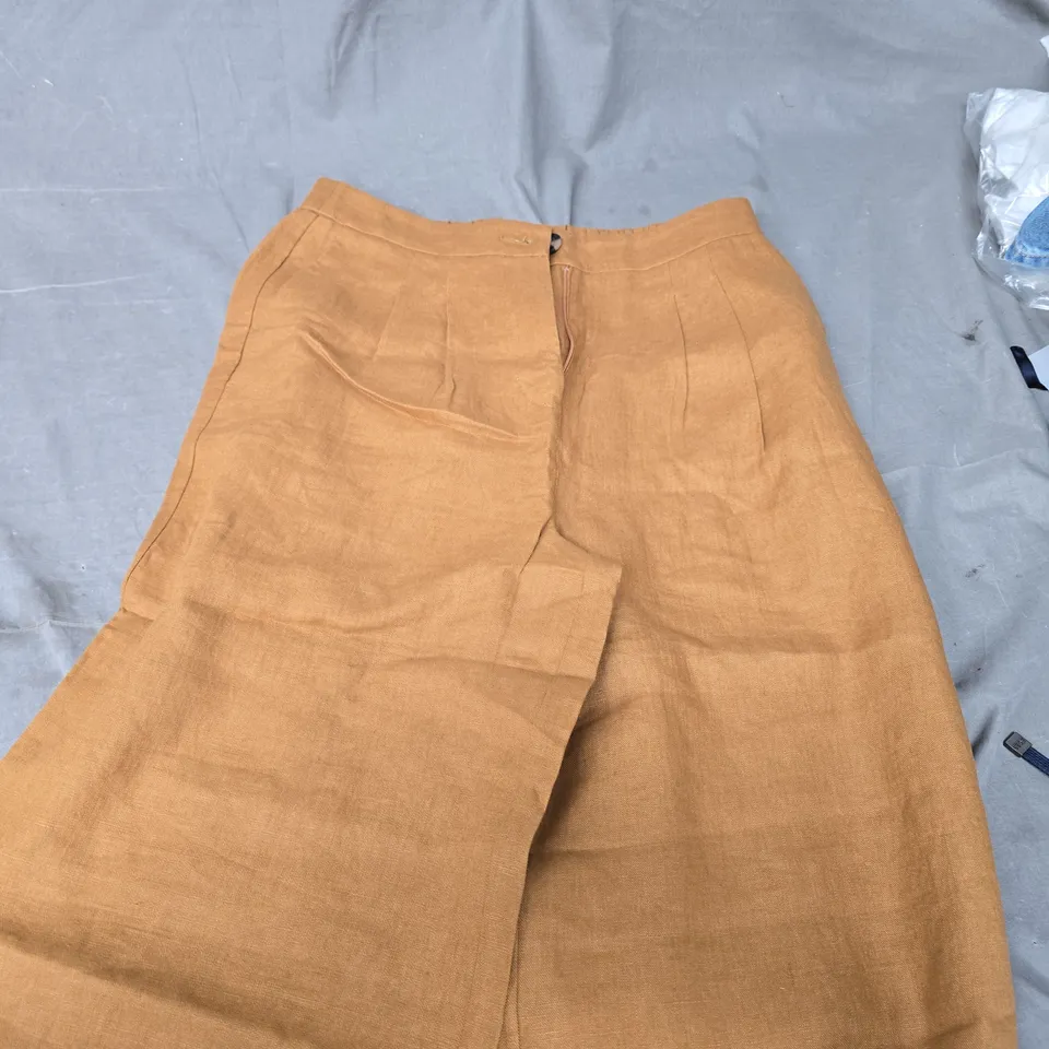 BODEN WOMENS LINEN PANTS IN BROWN - 10L