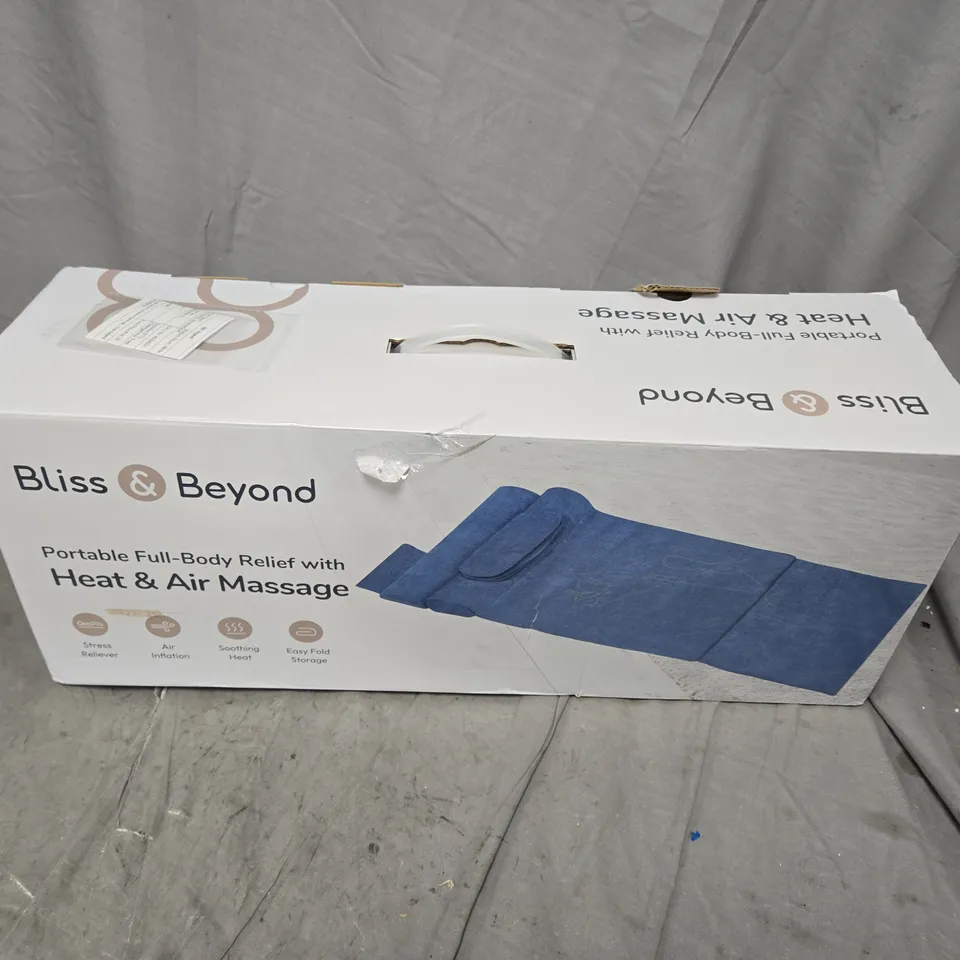 BOXED BLISS & BEYOND PORTABLE FULL-BODY RELIEF HEAT & AIR MASSAGE
