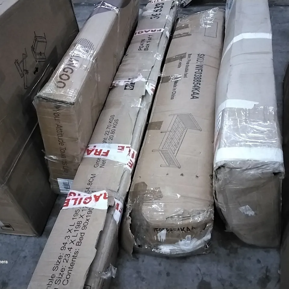 4 BOXES OF ASSORTED FURNITURE PARTS