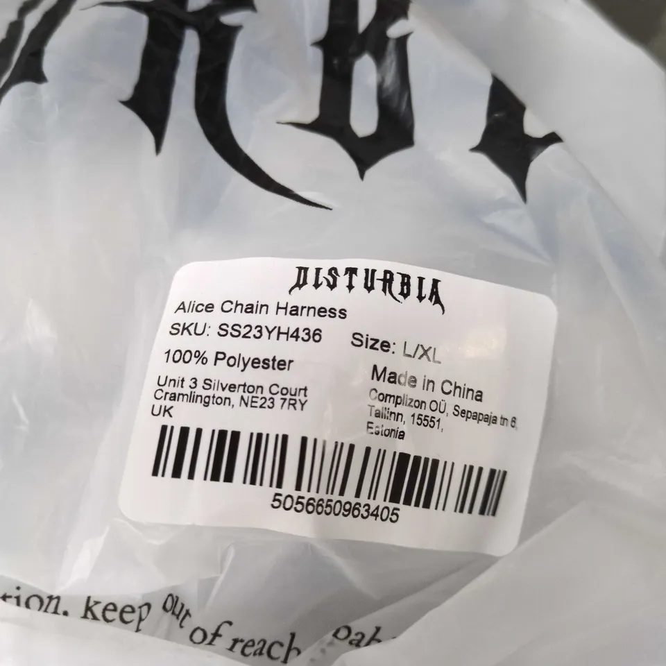 DISTURBIA  ALICE CHAIN HARNESS SIZE L/XL