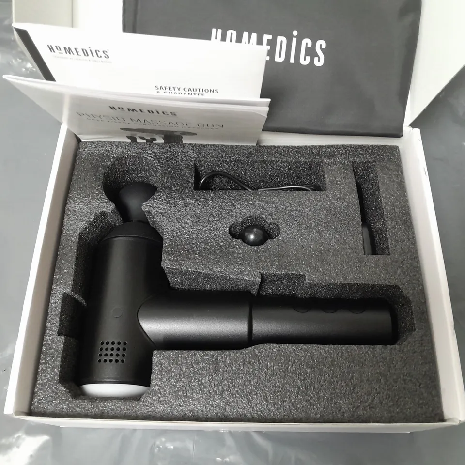 BOXED HOMEDICS PHYSIO DEEP TISSUE MASSAGE GUN
