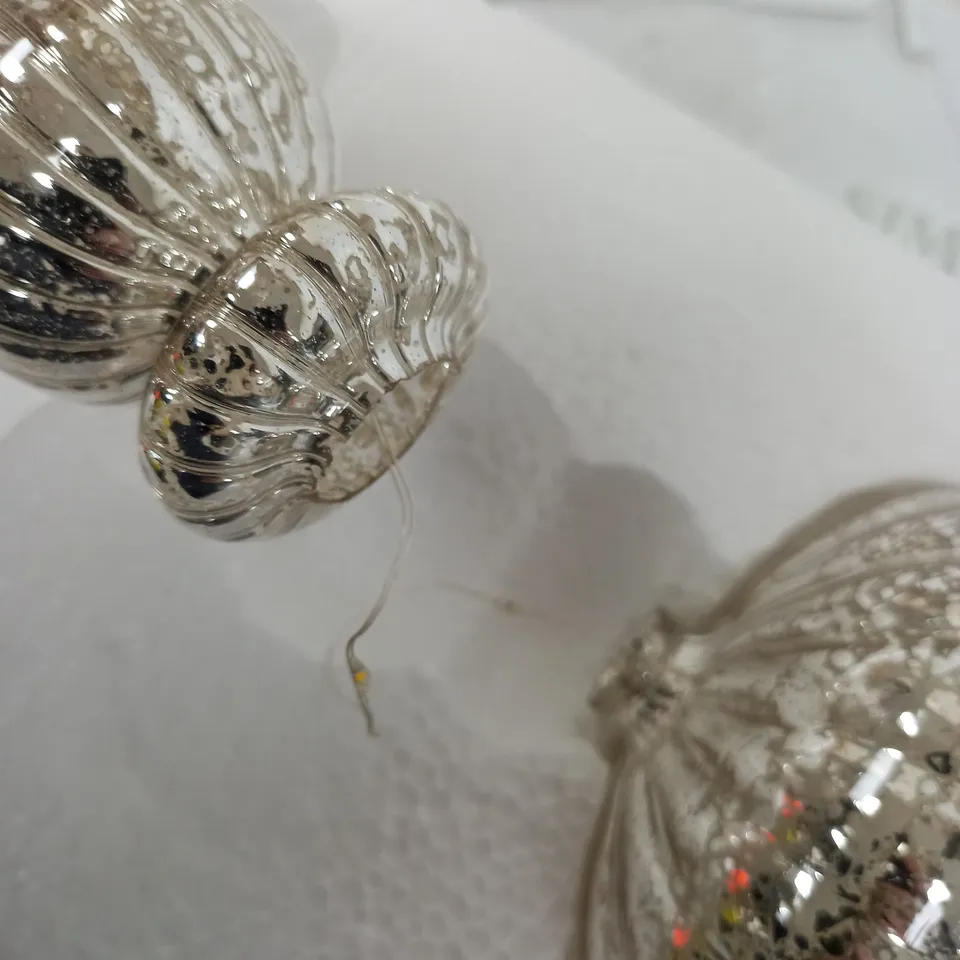 BOXED HOME REFLECTIONS PRE-LIT LED MERCURY GLASS LAMP SILVER