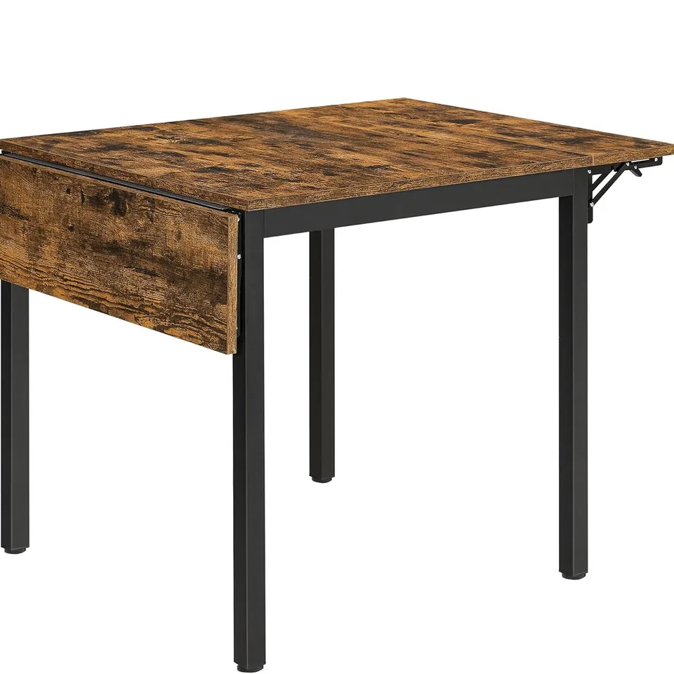 BOXED VASAGLE DINING TABLE FOLDING KITCHEN TABLE - BROWN/BLACK