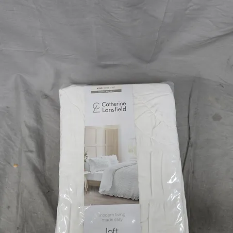 CATHERINE LANSFIELD KING DUVET SET – SEERSUCKER FRILL – LOFT COLLECTION