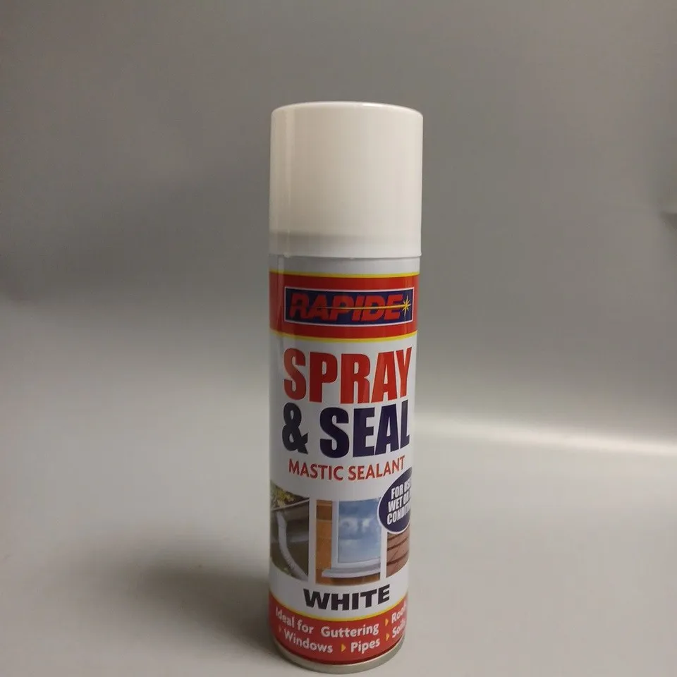 24 X WHITE LEAK STOP SPRAY & SEAL FIX WATERPROOF SEALANT MASTIC GUTTER ROOF 300ML