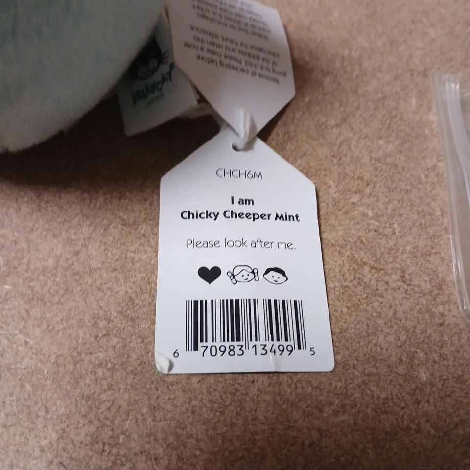 JELLYCAT LONDON CHICKY CHEEPER MINT PLUSH TOY