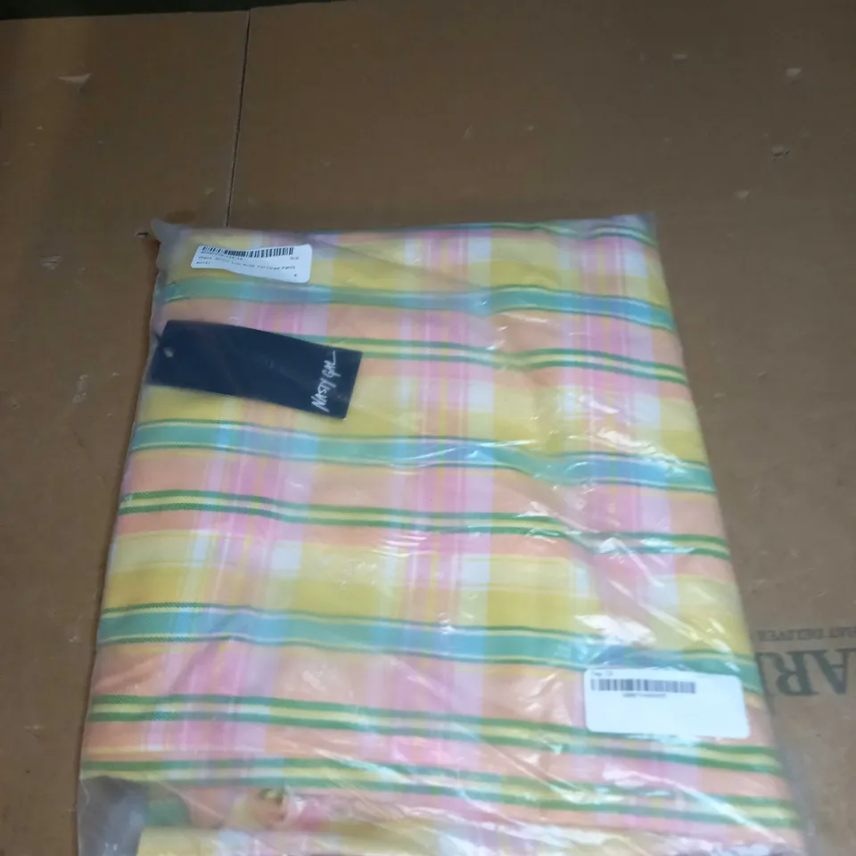 NASTY GAL CHECK PRINT LOW RISE TAILORED PANTS SIZE 8