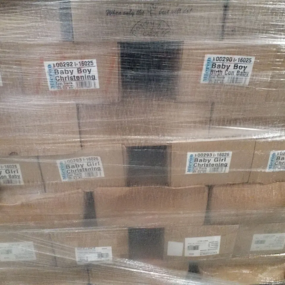 PALLET CONTAINING LARGE QUANTITY OF ASSORTED GREETINGS CARDS