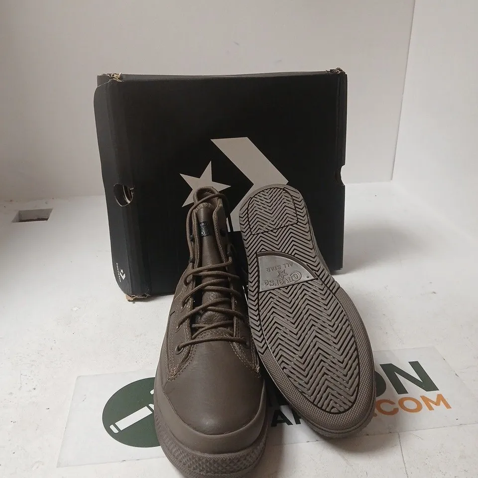 CONVERSE ALL STAR HIGH-TOP SNEAKERS, BROWN, UK 7.5