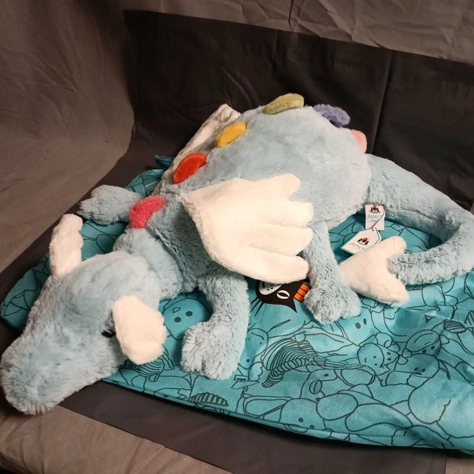 JELLYCAT SKY DRAGON PLUSH TOY – TURQUOISE (JELLYCAT LONDON)