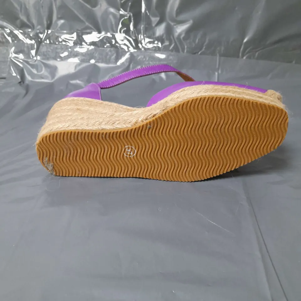 MODA IN PELLE WEDGE HEEL SANDALS PURPLE SIZE EU 37