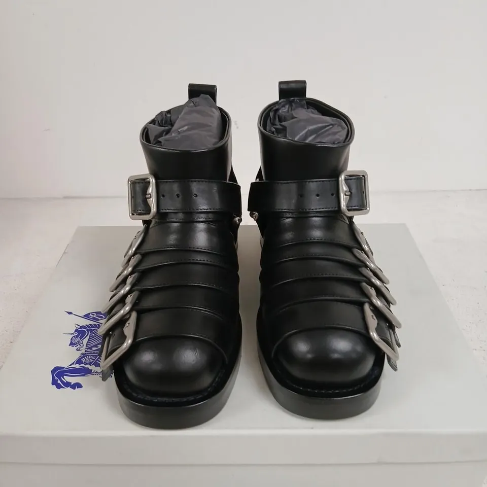 BURBERRY ALF ROPER BOOT – LEATHER ANKLE BOOT, BLACK, UK 3 (EU 36)