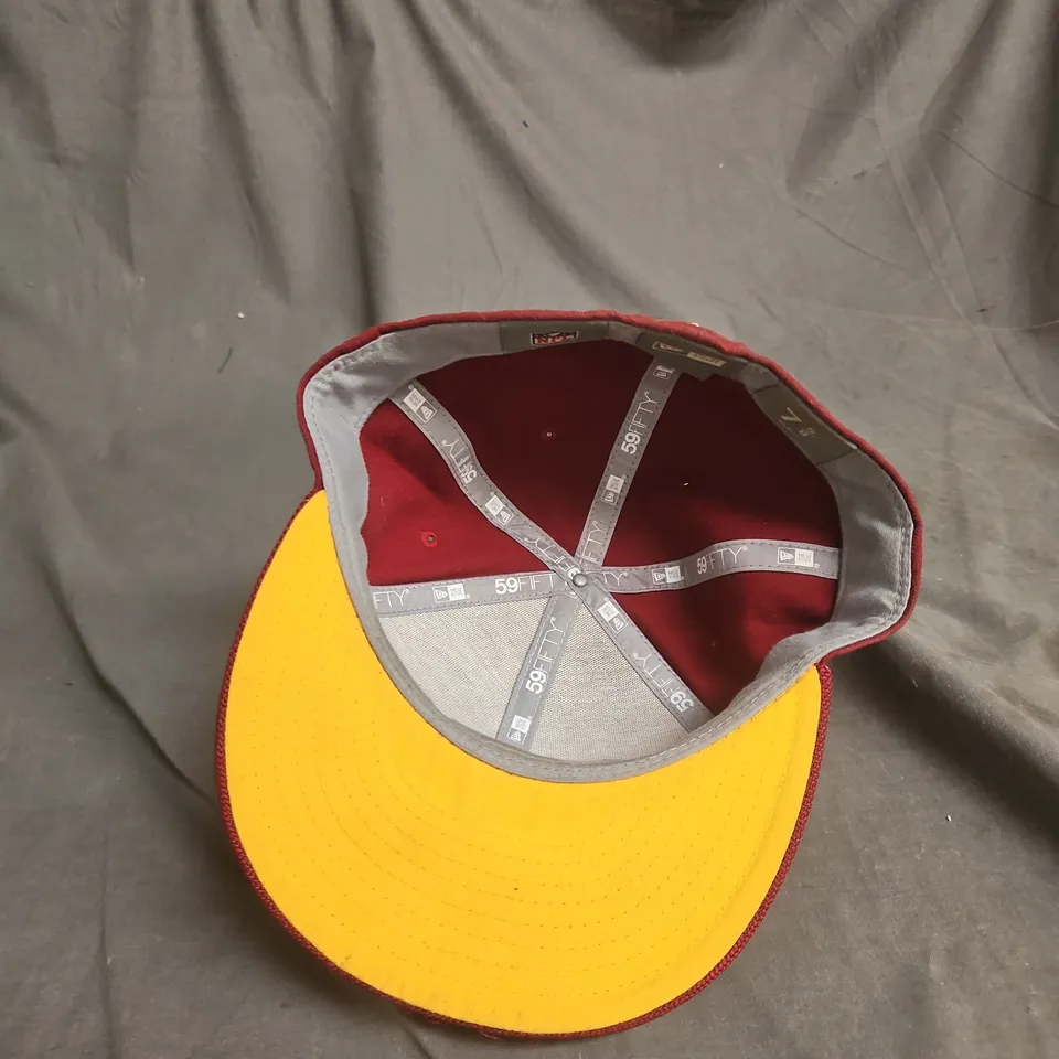 WASHINGTON REDSKINS NEW ERA 59FIFTY CAP – BURGUNDY WITH WASHINGTON REDSKINS LOGO (US 7 5/8)