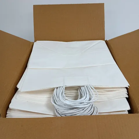 BOX OF APPROXIMATELY 50 PAPER BAGS WITH HANDLES
