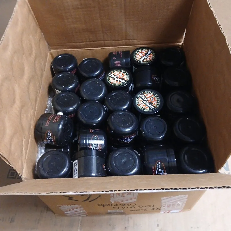 BOX OF APPROXIMATELY 90 X COCK GREASE XXTRA STIFF HAIR POMADE 50G