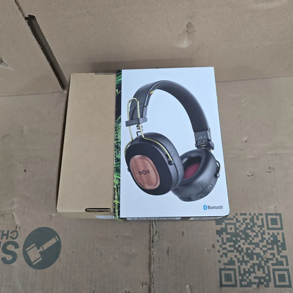 BOB MARLEY POSITIVE VIBRATION RIDDIM BLUETOOTH HEADPHONES – OVER-EAR, WOOD ACCENT