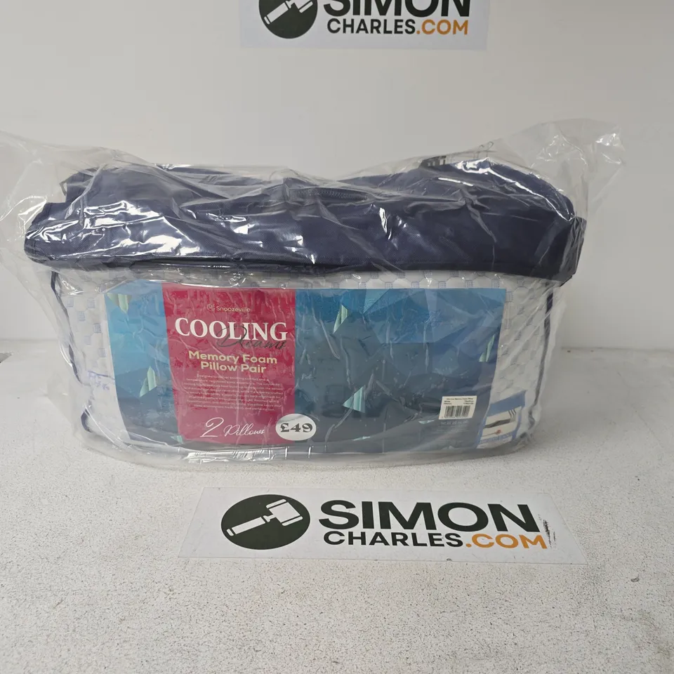 COOLING MEMORY FOAM PILLOW PAIR