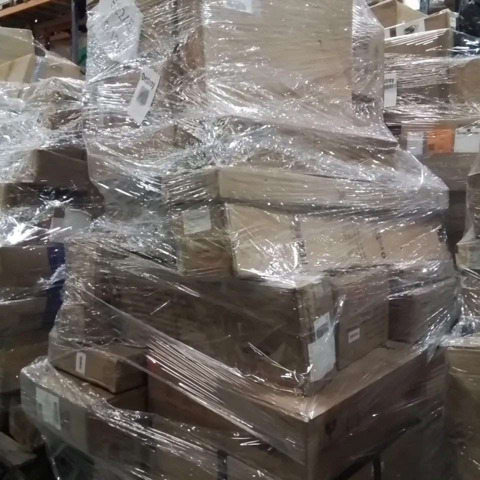 PALLET OF ASSORTED HOUSEHOLD GOODS AND PRODUCTS TO INCLUDE;KEYBOARD,ENAMEL POT,CHRISTMAS DECORATION