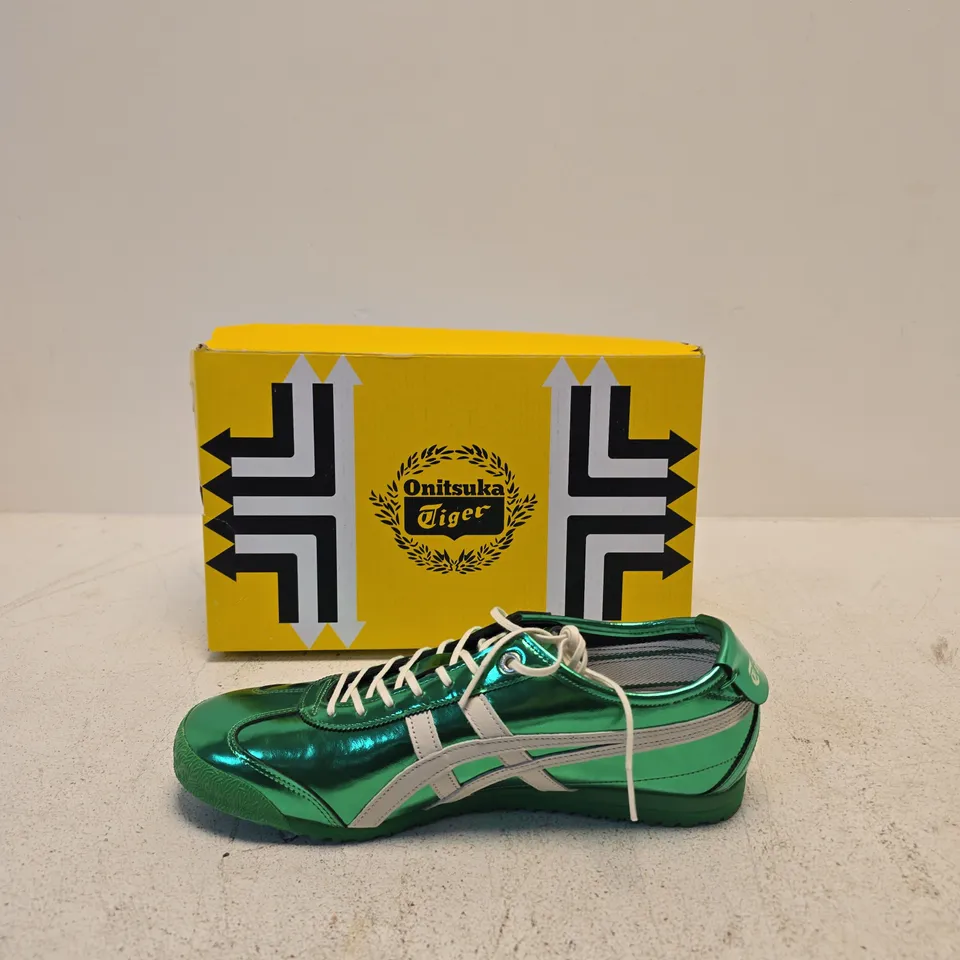 ONITSUKA TIGER MEXICO 66 SD SNEAKERS – GREEN METALLIC, UK 8 (US 9)
