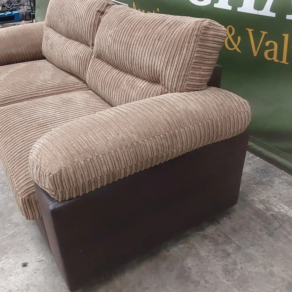 ARMSTRONG 3 SEATER SOFA - BROWN RRP £599