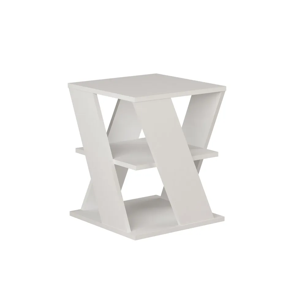 BOXED CYCLO MODERN COFFEE TABLE MULTIPURPOSE H 55CM IN WHITE