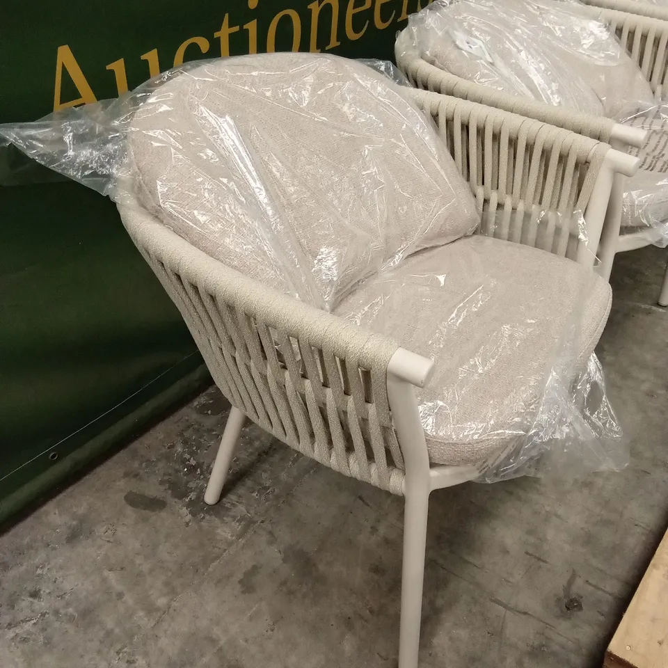HU365 PROVENCE CREAM 6 SEATER OVAL OUTDOOR DINING SET RRP £2299